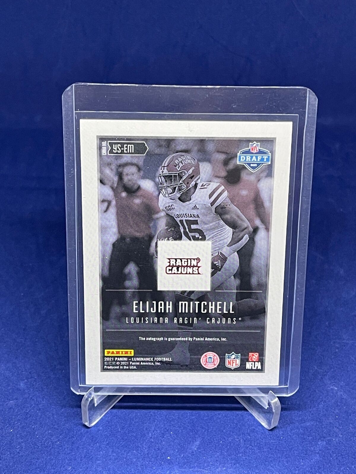 ELIJAH MITCHELL 2021 PANINI LUMINANCE RPS EDITION YEAR ONE RED ROOKIE AUTO RC
