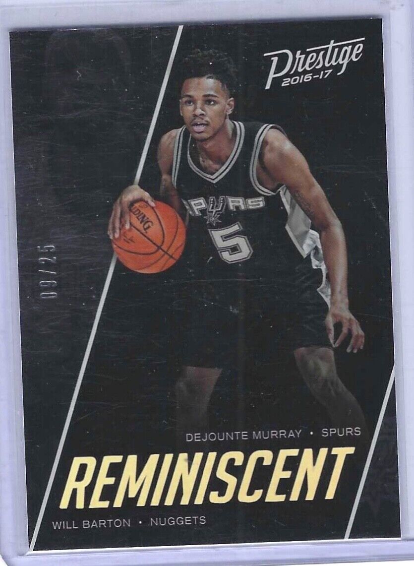DEJOUNTE MURRAY WILL BARTON 2016-17 PANINI PRESTIGE REMINISCENT SILVER RC #D /25