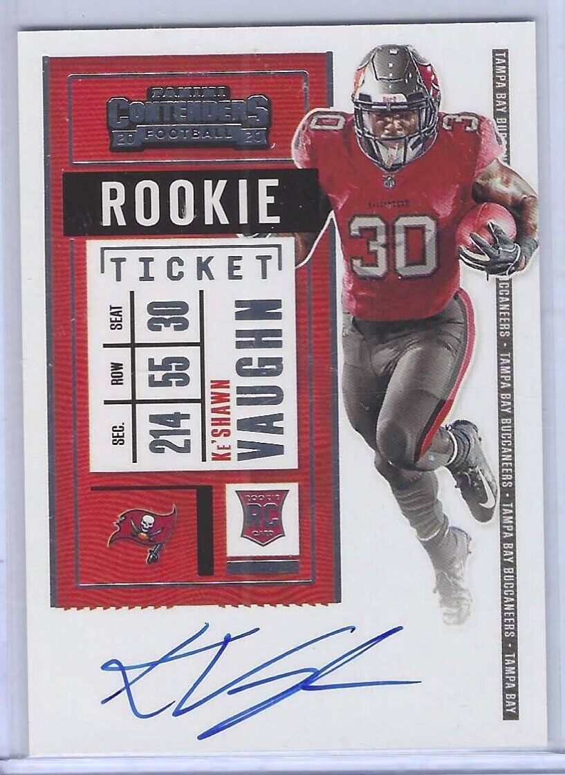 KE'SHAWN VAUGHN 2020 PANINI CONTENDERS ROOKIE TICKET ON CARD AUTO RC #128