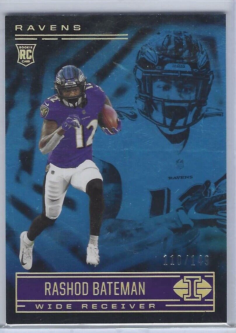 RASHOD BATEMAN 2021 PANINI ILLUSIONS LIGHT BLUE RC #D /149