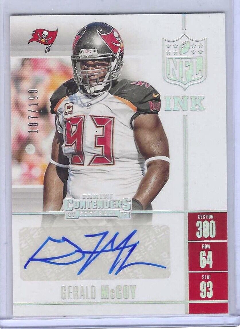 GERALD MCCOY 2017 PANINI CONTENDERS NFL INK AUTO #D /199