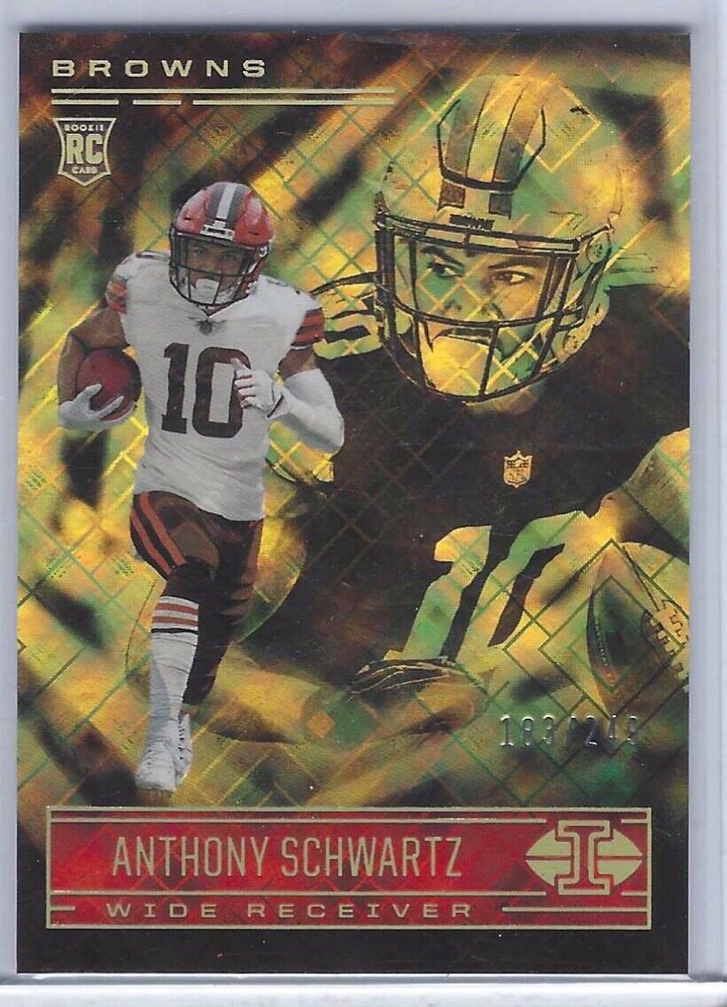 ANTHONY SCHWARTZ 2021 PANINI ILLUSIONS YELLOW DIAMOND ROOKIE RC #D 183/249