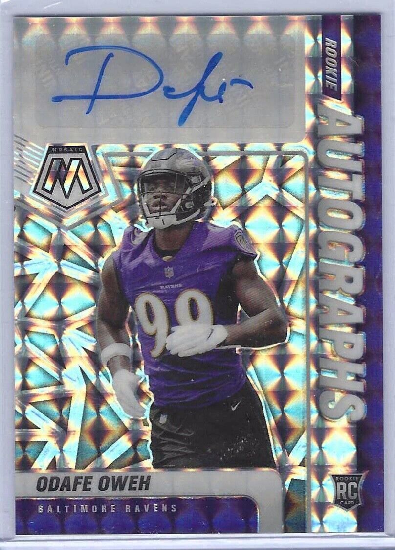 ODAFE OWEH 2021 PANINI MOSAIC SILVER PRIZM ROOKIE AUTO RC #RA-43