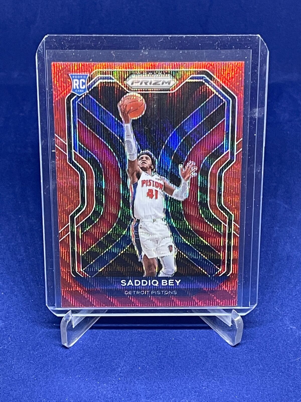 SADDIQ BEY 2020-21 PANINI PRIZM RUBY WAVE PRIZM ROOKIE RC #284