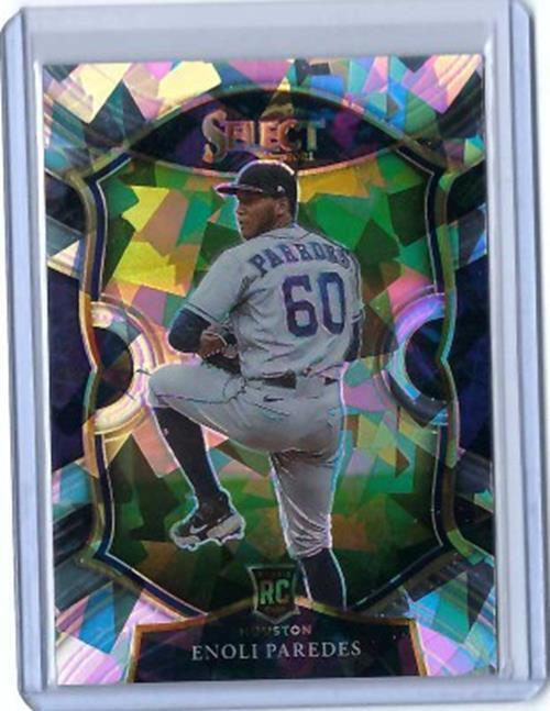 ENOLI PAREDES 2021 PANINI SELECT CONCOURSE CRACKED ICE PRIZM RC #D 20/25