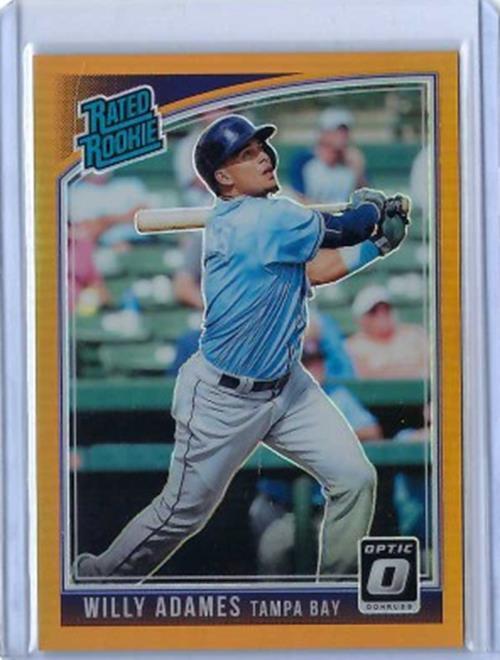 WILLY ADAMES 2018 PANINI DONRUSS OPTIC RATED ROOKIE ORANGE HOLO RC #D 168/199