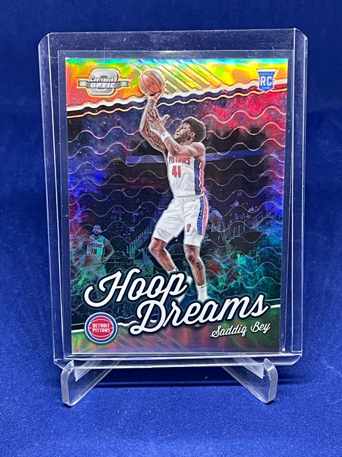 SADDIQ BEY 2020-21 PANINI CONTENDERS OPTIC HOOP DREAMS SILVER PRIZM RC #11
