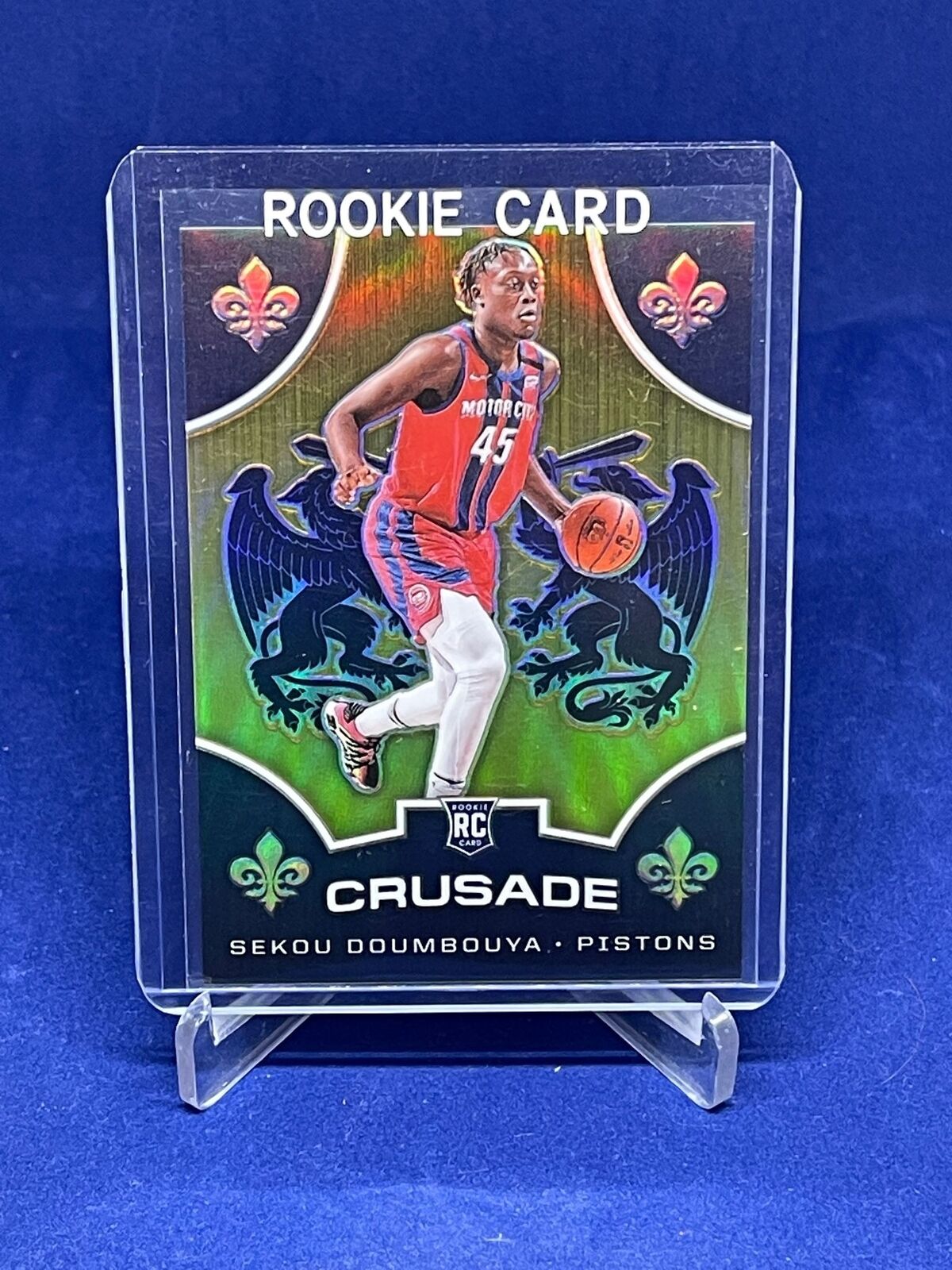 SEKOU DOUMBAYA 2019-20 PANINI CHRONICLES CRUSADE GOLD PRIZM RC #D 8/10