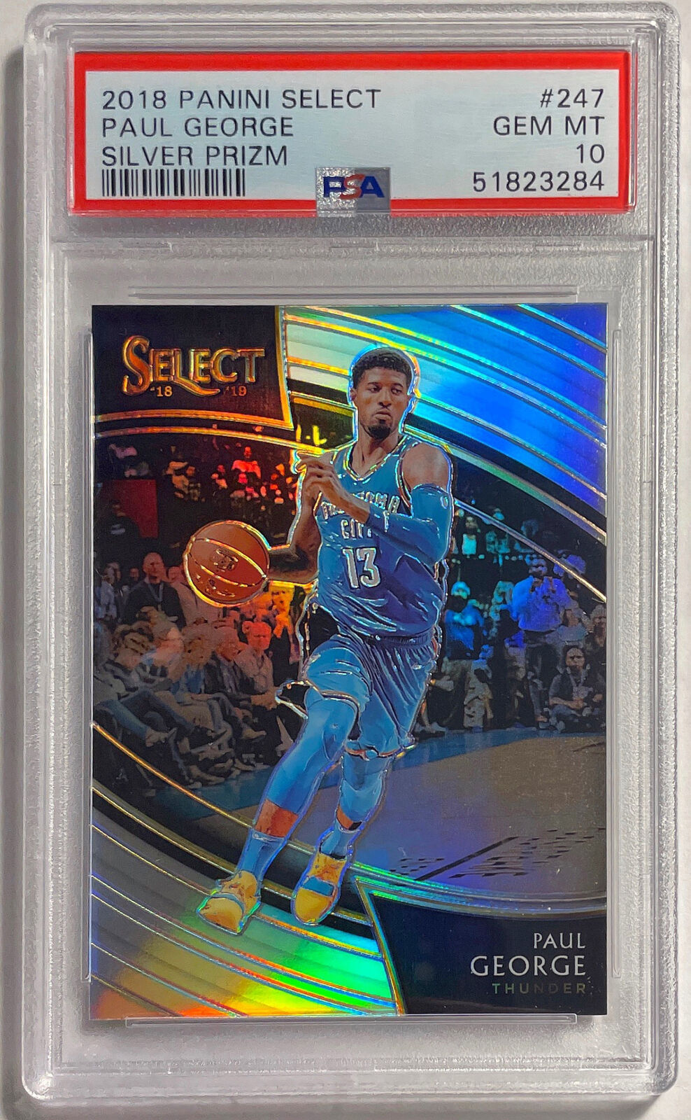 PAUL GEORGE 2018 PANINI SELECT SILVER PRIZM COURTSIDE #247 PSA 10 GEM POP 1/1