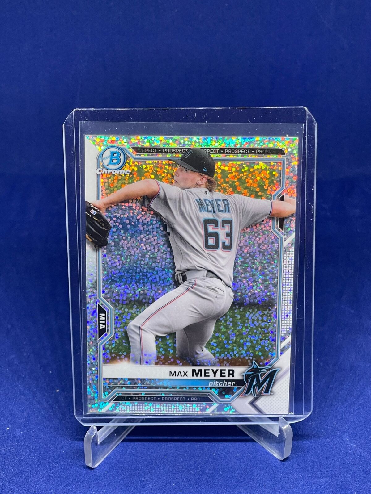 MAX MEYER 2021 BOWMAN CHROME SPARKLE SPECKLE REFRACTOR PROSPECT #D 175/299
