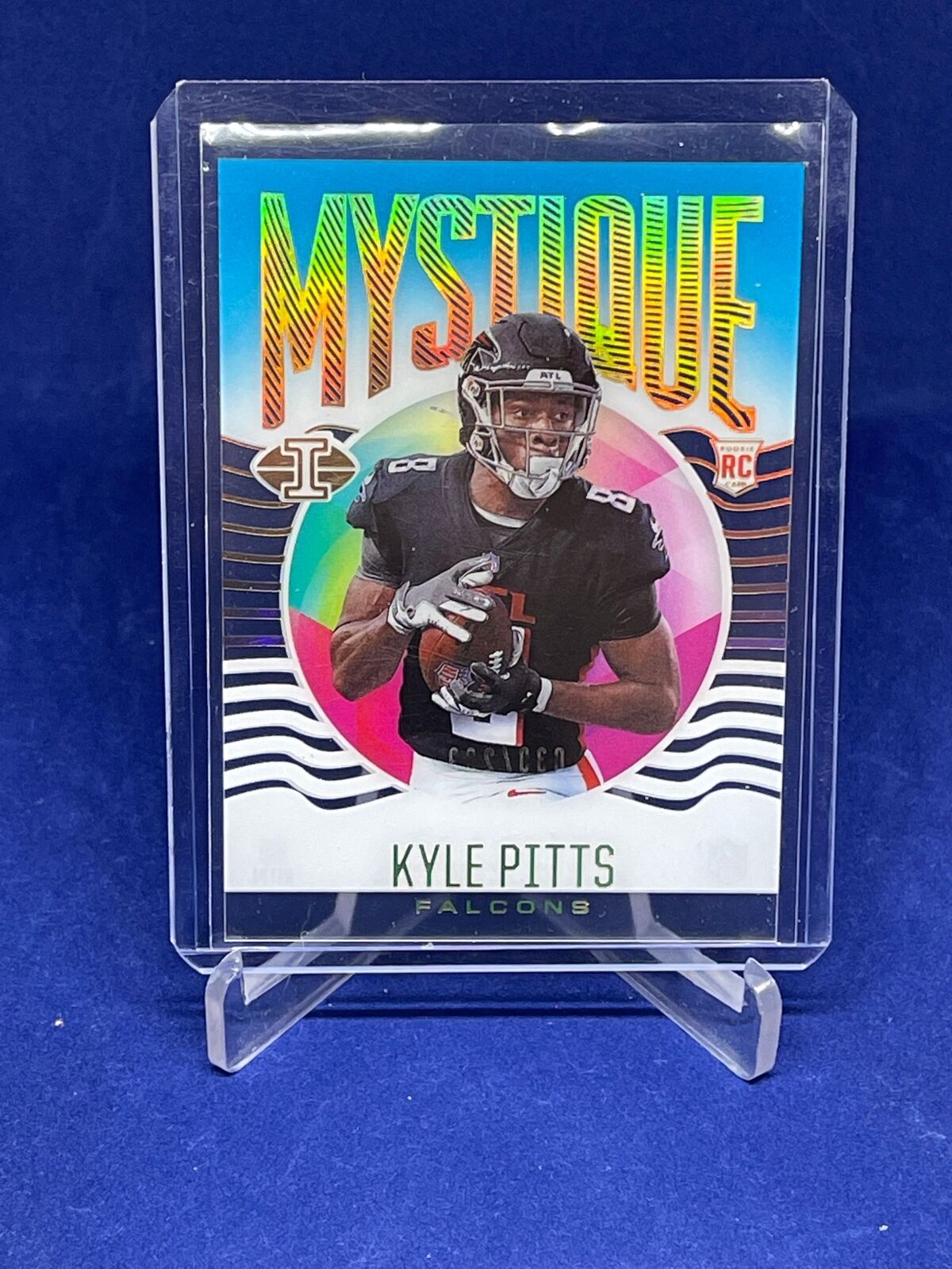 KYLE PITTS 2021 PANINI ILLUSIONS MYSTIQUE BLUE ROOKIE RC #D 30/299