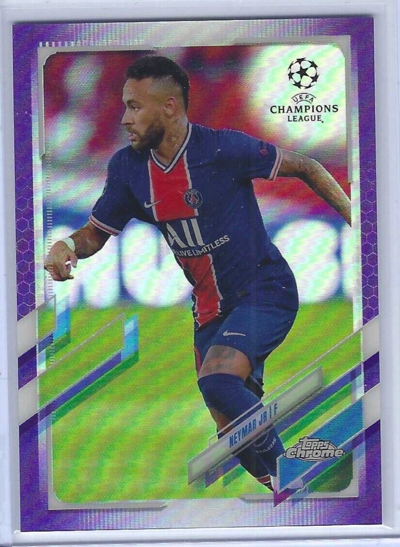 NEYMAR JR 2020-21 TOPPS CHROME UEFA PURPLE REFRACTOR #D 144/250