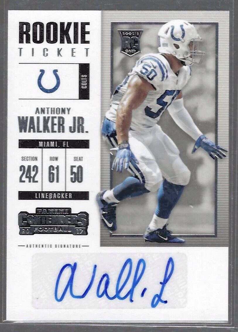 ANTHONY WALKER JR 2017 PANINI CONTENDERS ROOKIE TICKET AUTO RC #214