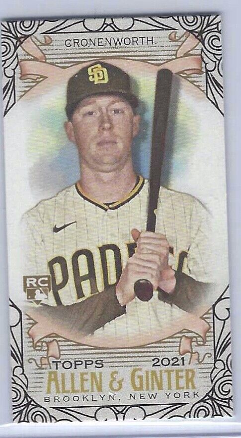 JAKE CRONENWORTH 2021 TOPPS ALLEN AND GINTER BLACK ROOKIE MINI RC #99