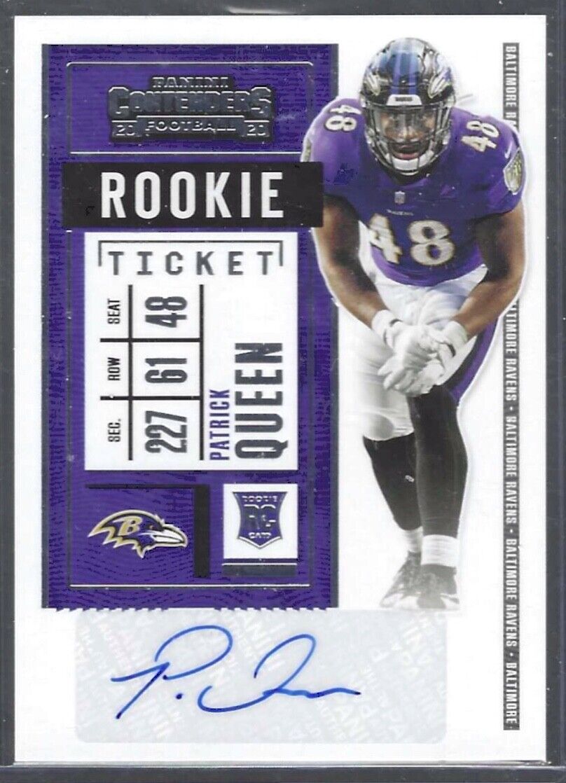PATRICK QUEEN 2020 PANINI CONTENDERS ROOKIE TICKET AUTO RC #151