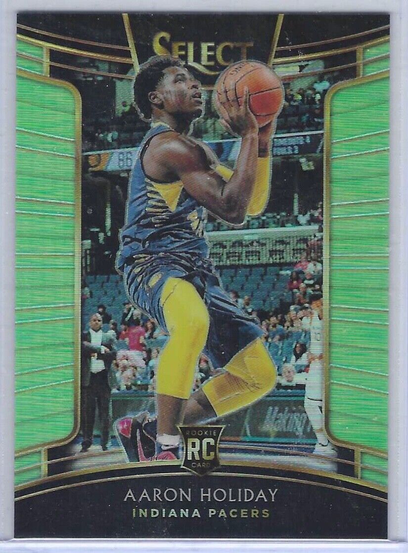 AARON HOLIDAY 2018-19 PANINI SELECT CONCOURSE LEVEL GREEN PRIZM RC #D 57/75