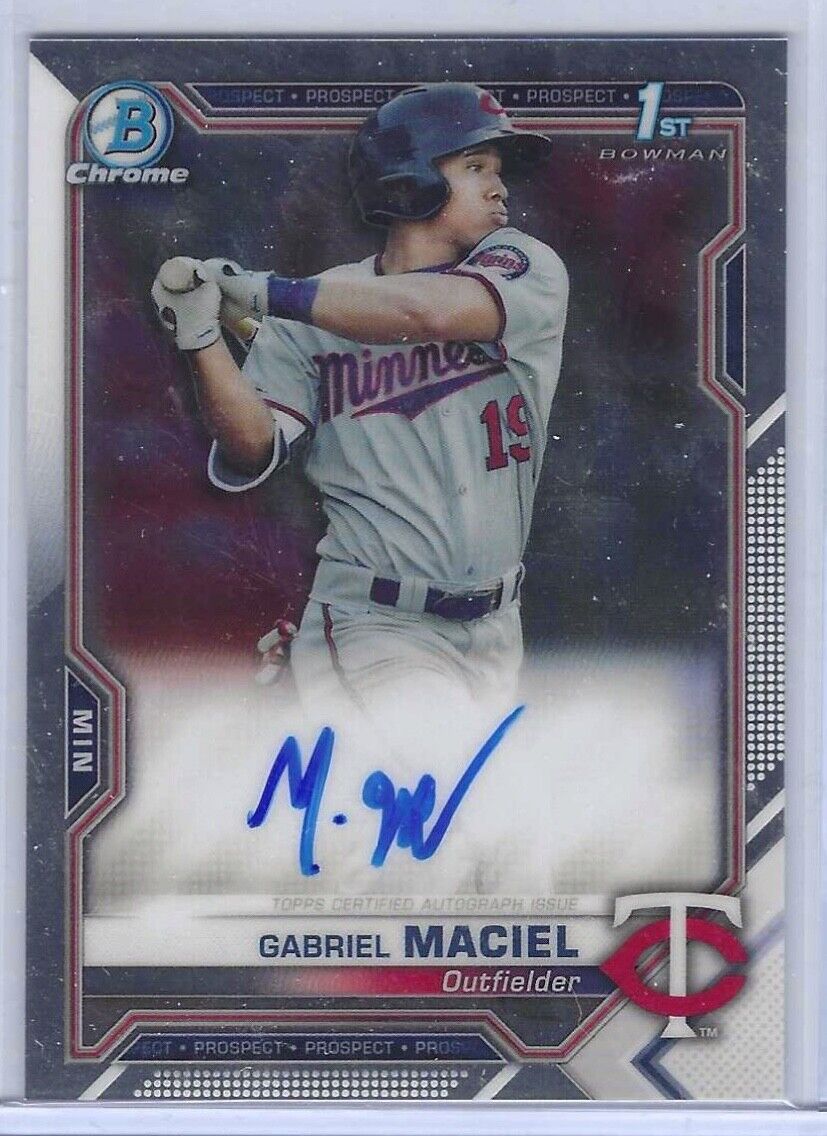 GABRIEL MACIEL 2021 BOWMAN CHROME 1ST BOWMAN PROSPECT AUTO #CPA-GM