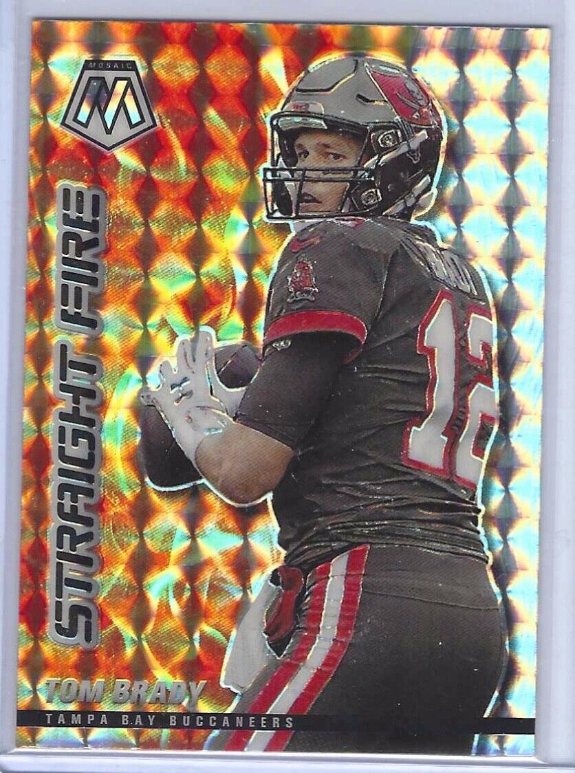 TOM BRADY 2021 PANINI MOSAIC SILVER MOSAIC PRIZM STRAIGHT FIRE #SF2