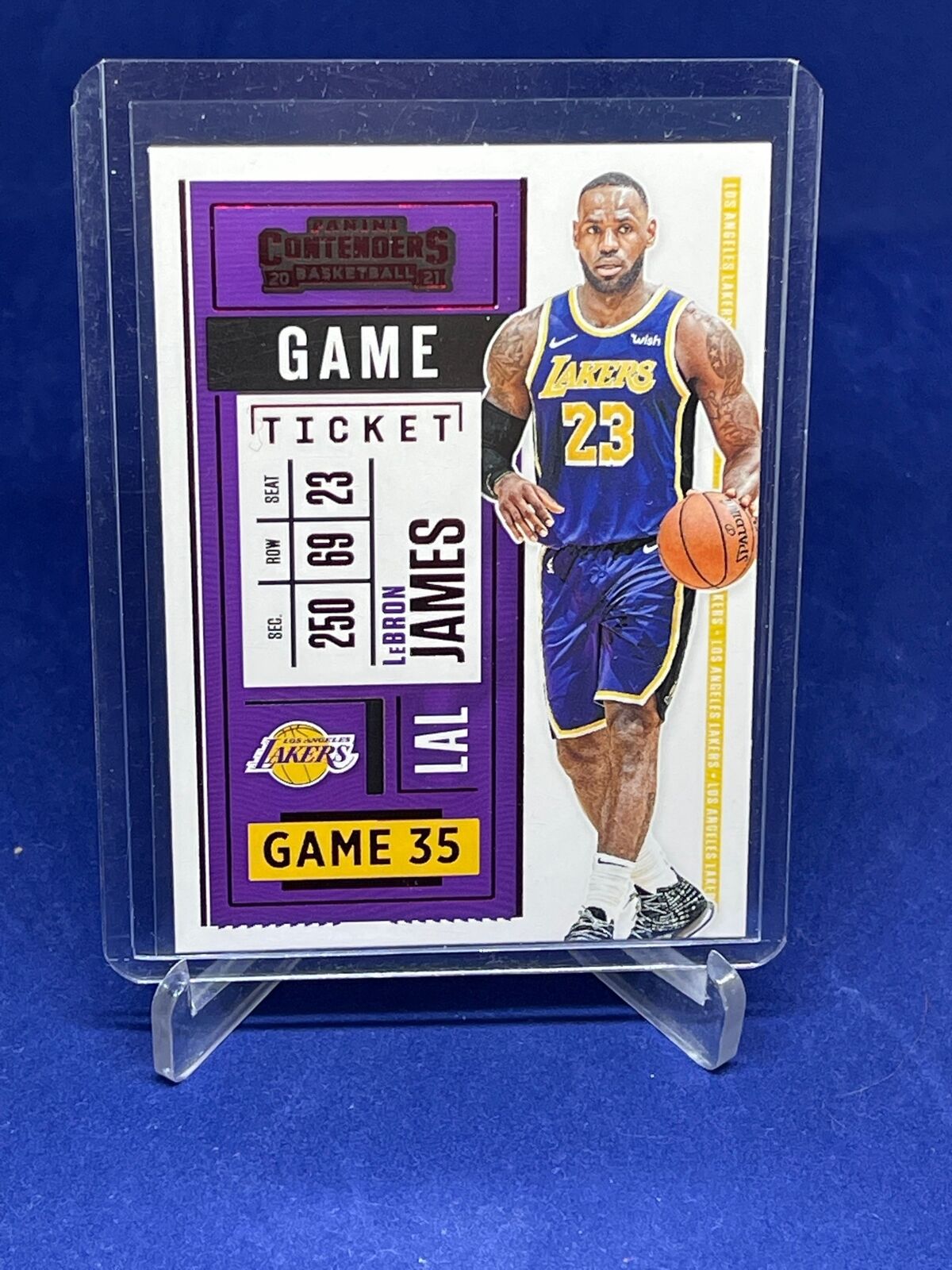 LEBRON JAMES 2020-21 PANINI CONTENDERS GAME TICKET RED FOIL #81