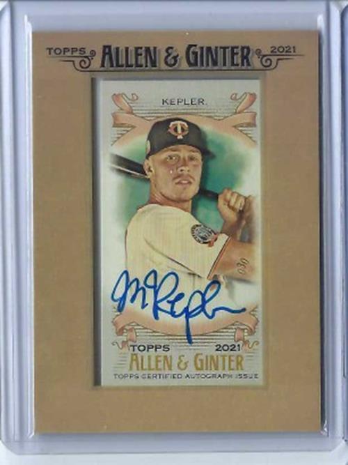 MAX KEPLER 2021 TOPPS ALLEN & GINTER MINI FRAMED ON CARD AUTO #FMA-MK