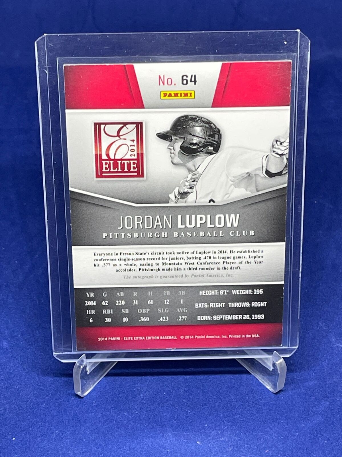 JORDAN LUPLOW 2014 PANINI ELITE EXTRA EDITION AUTO PROSPECT #D 174/699