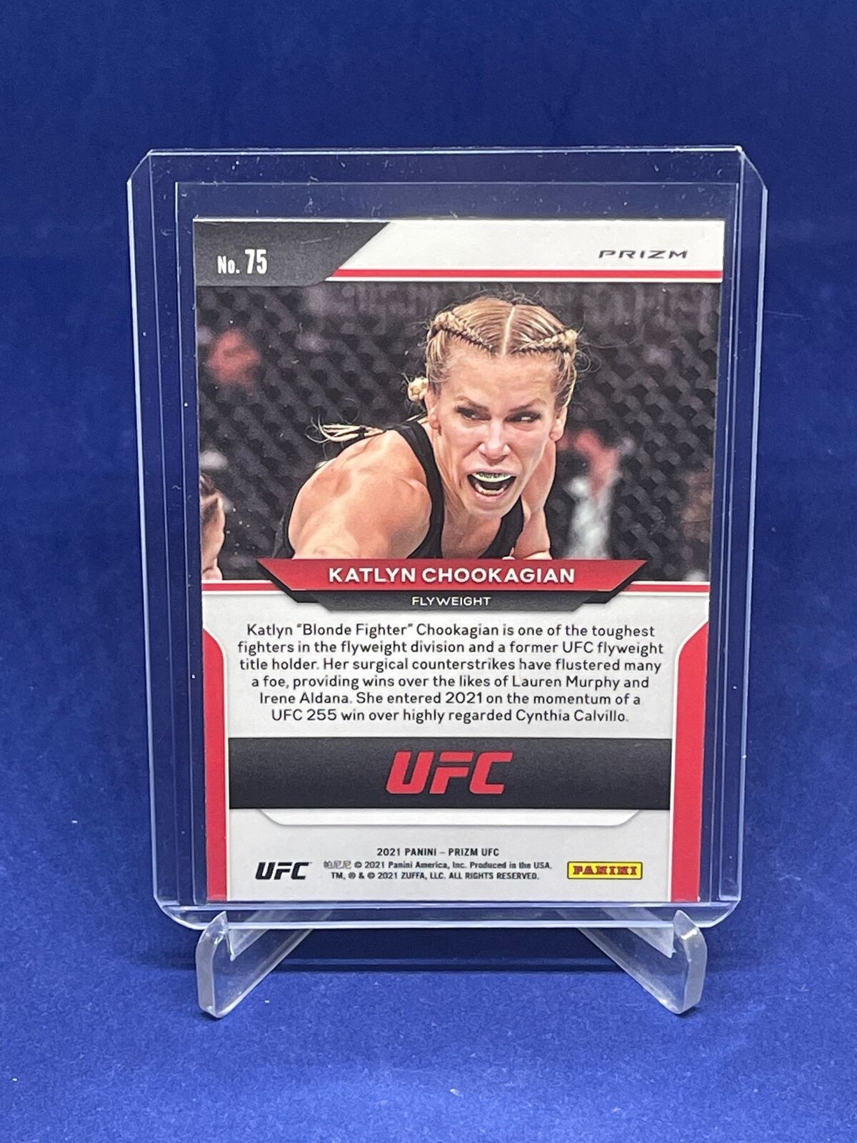 KATLYN CHOOKAGIAN 2021 PANINI PRIZM UFC SILVER PRIZM #75