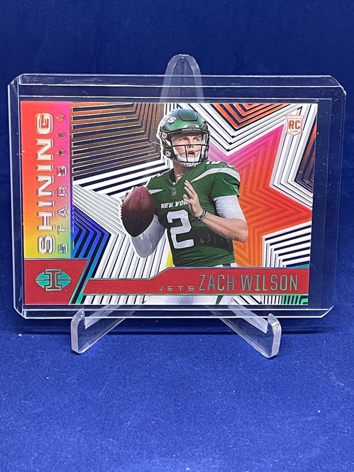 ZACH WILSON 2021 PANINI ILLUSIONS SHINING STARS RED ROOKIE RC #D 56/149