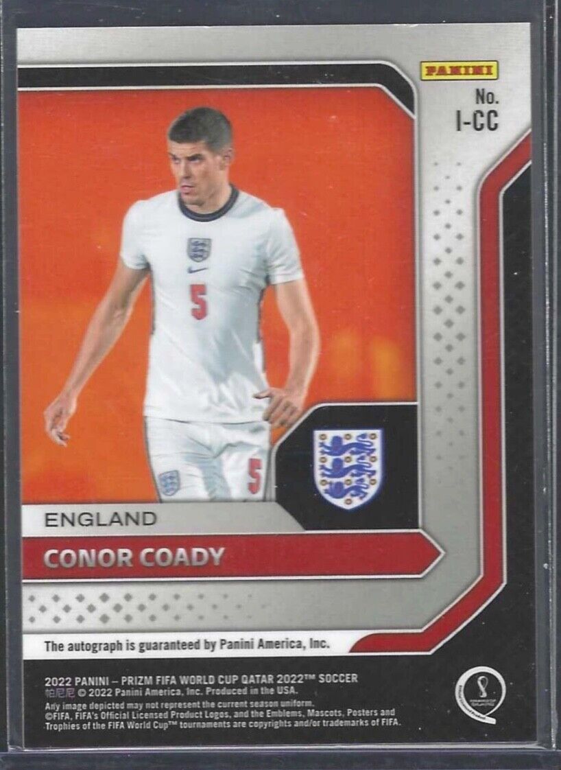 CONOR COADY 2021-22 PANINI PRIZM WORLD CUP INTERNATIONAL INK AUTO #I-CC