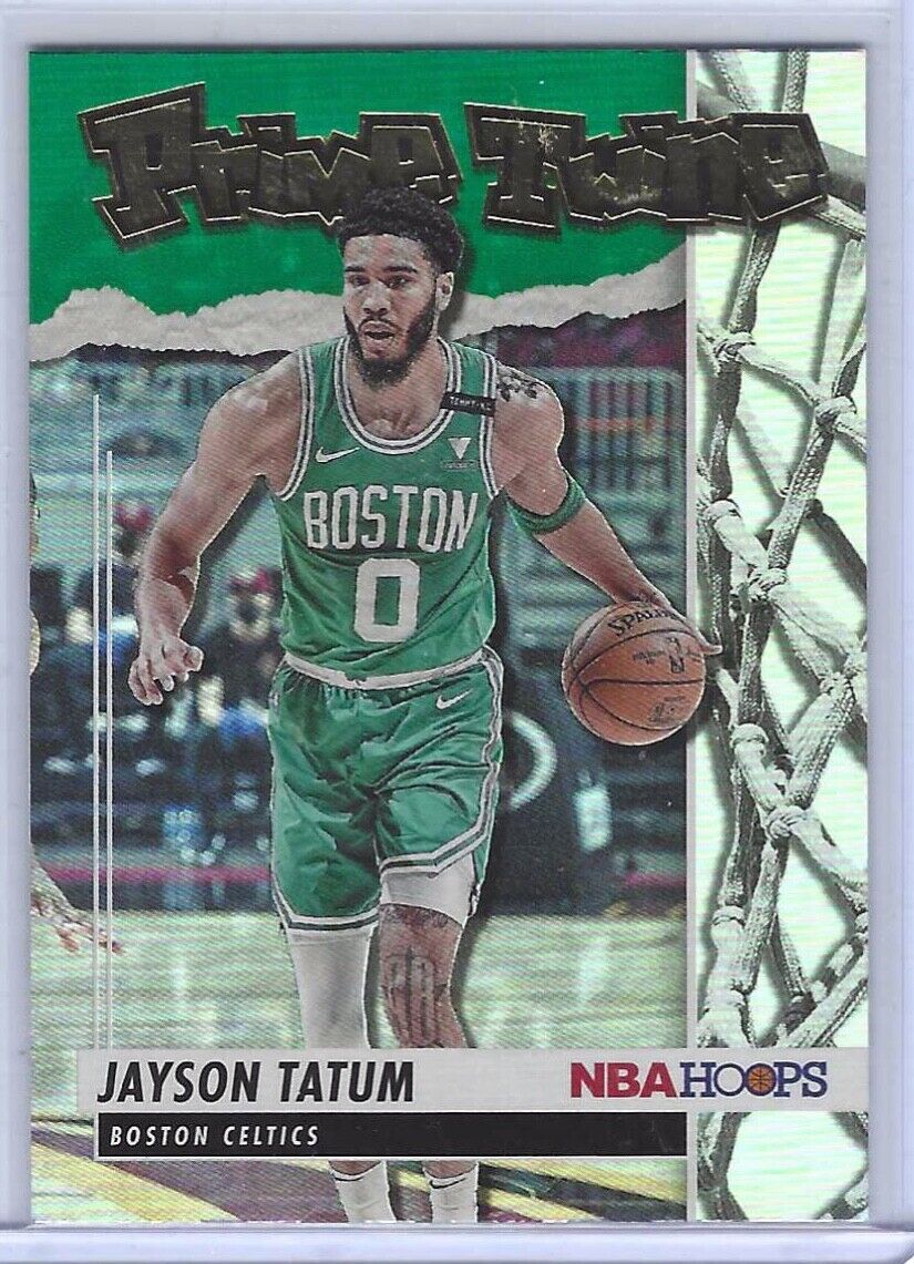 JAYSOM TATUM 2021-22 NBA HOOPS FOIL PRIME TWINE IHOLO NSERT #4