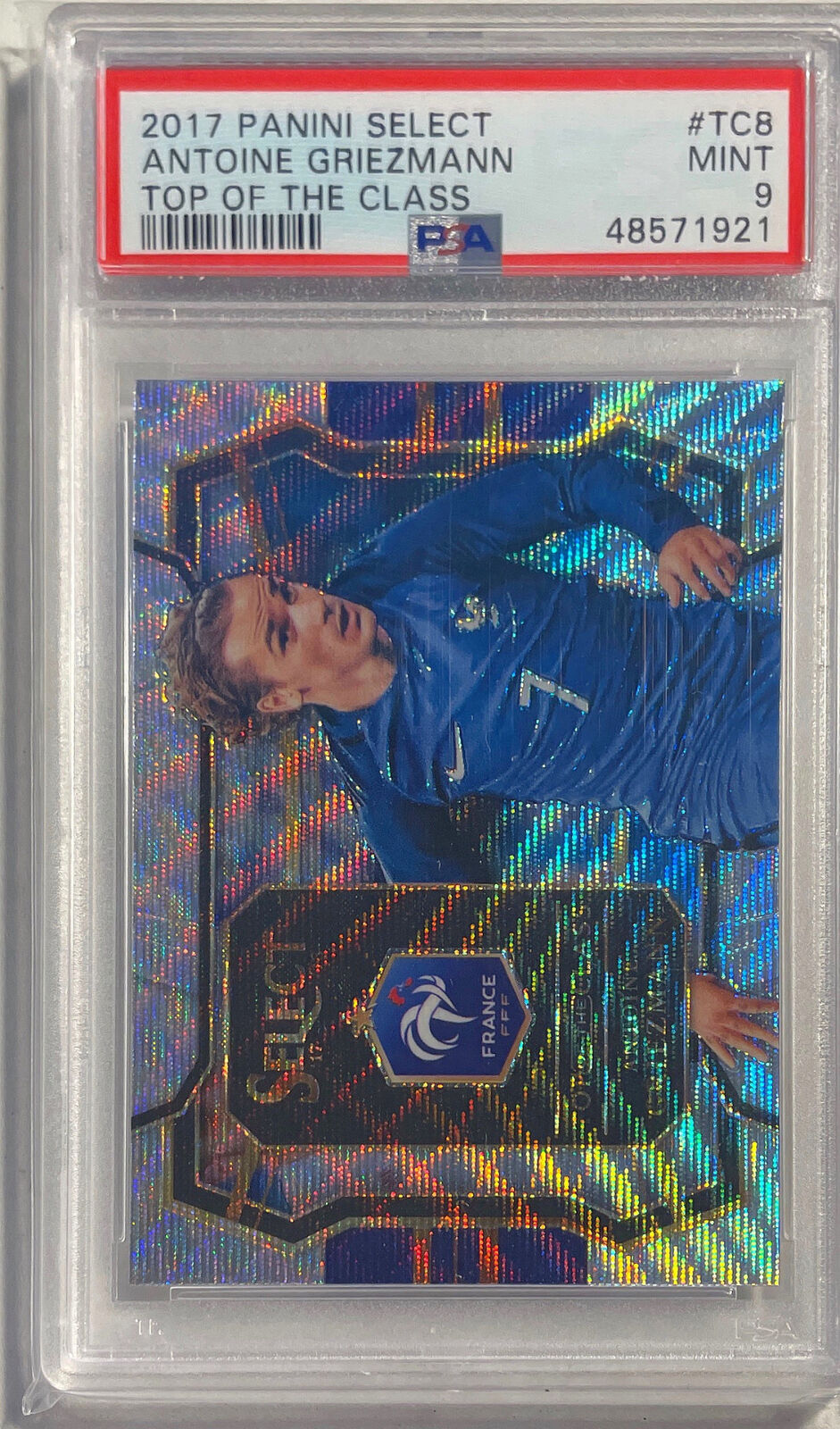 ANTOINE GRIEZMANN 2017 SELECT TOP OF THE CLASS PRIZM #TC8 PSA 9 MINT POP 1/1