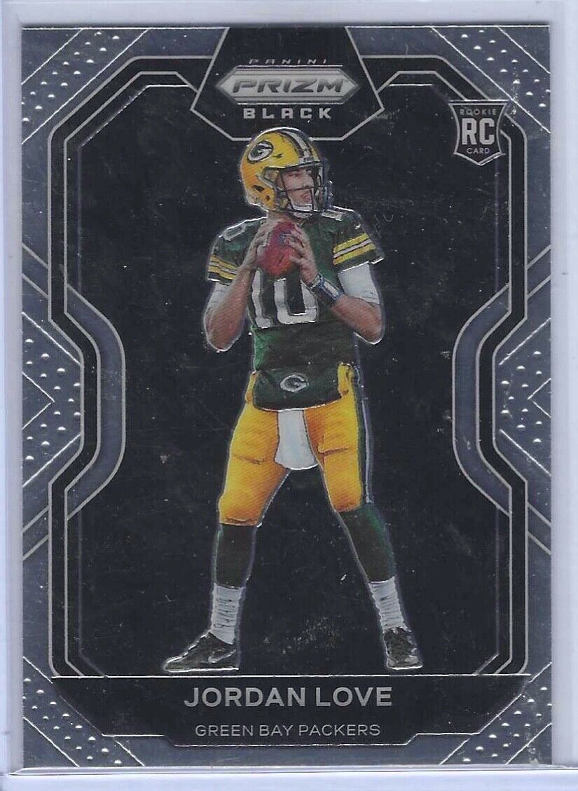 JORDAN LOVE 2020 PANINI CHRONICLES PRIZM BLACK ROOKIE RC #PB-4