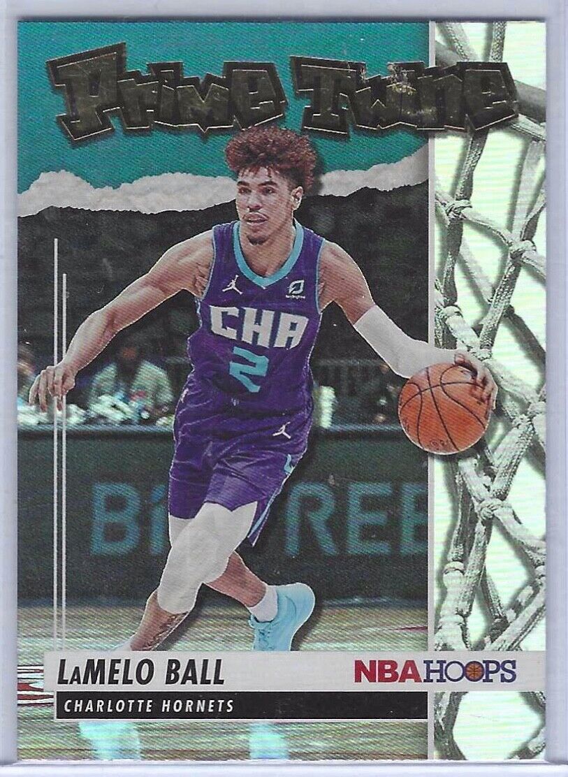 LAMELO BALL 2021-22 NBA HOOPS FOIL PRIME TWINE HOLO INSERT #13