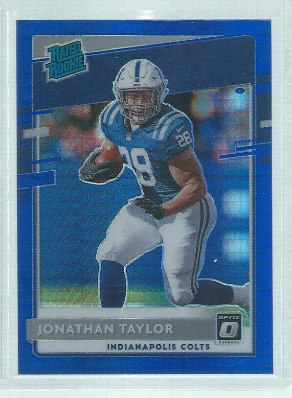 JONATHAN TAYLOR 2020 DONRUSS OPTIC BLUE HYPER HOLO RATED ROOKIE RC #167