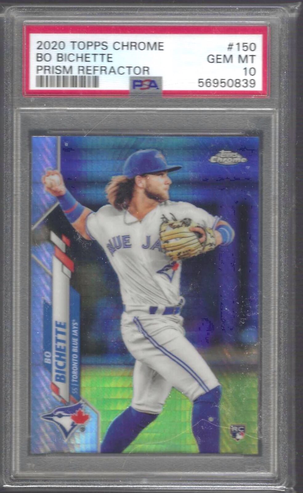 BO BICHETTE 2020 TOPPS CHROME PRISM REFRACTOR RC PSA 10 GEM MINT