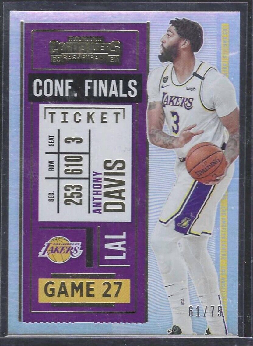 ANTHONY DAVIS 2020-21 CONTENDERS SILVER FOIL CONFERENCE FINALS TICKET #D 61/75