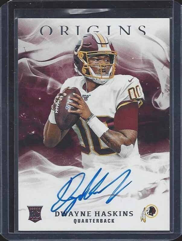 DWAYNE HASKINS 2019 PANINI ORIGINS REDSKINS ON CARD ROOKIE AUTO RC