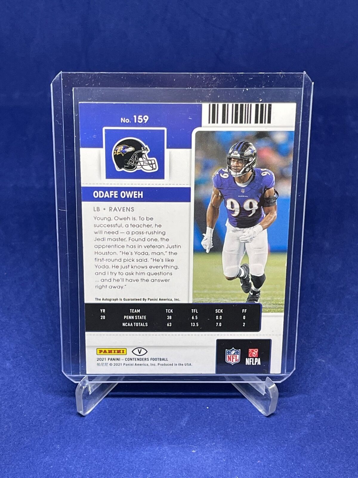 ODAFE OWEH 2021 PANINI CONTENDERS ROOKIE TICKET AUTO VARIATION SP RC #159