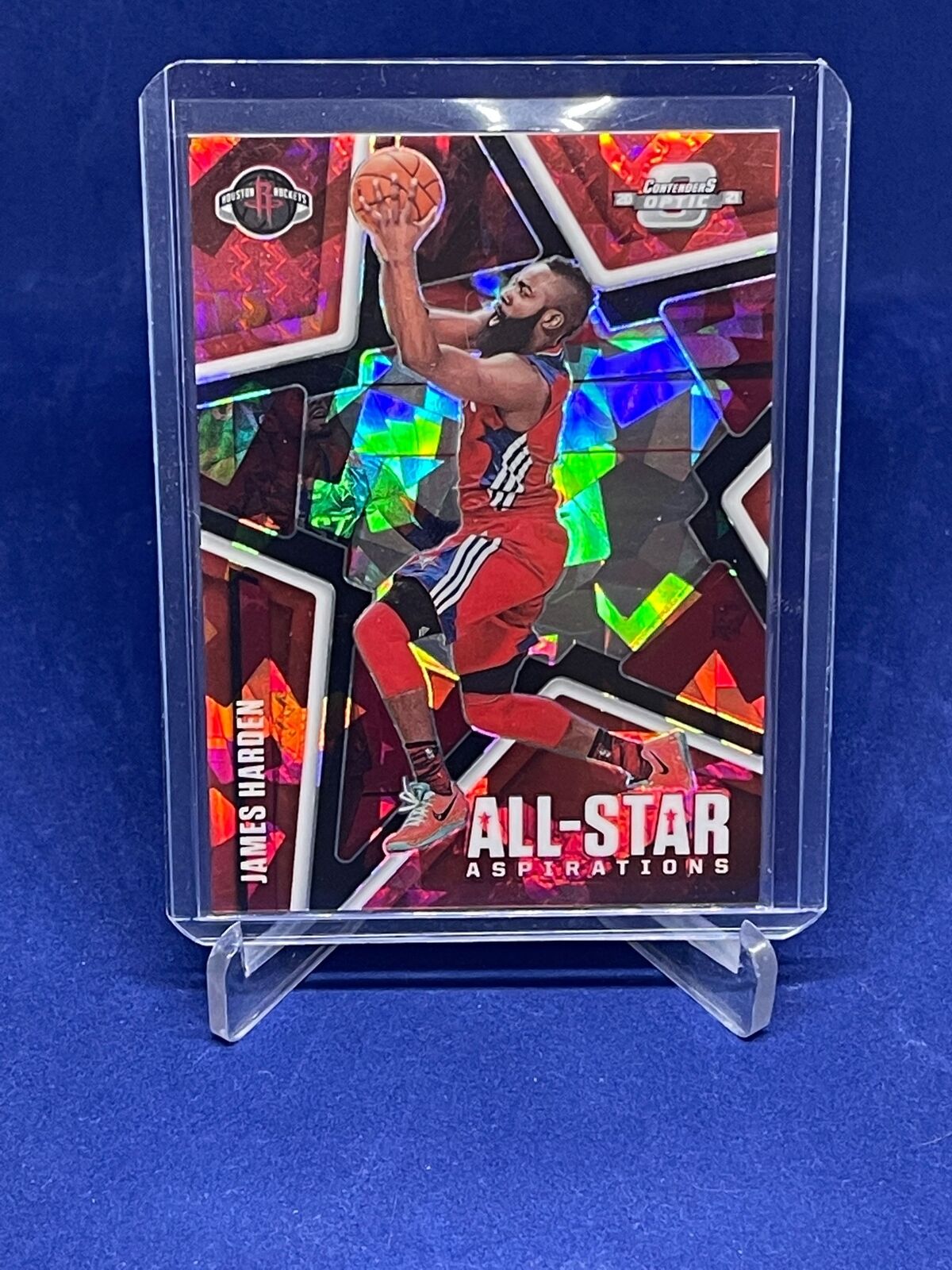JAMES HARDEN 2020-21 CONTENDERS OPTIC ALL STAR ASPIRATIONS RED ICE PRIZM #13