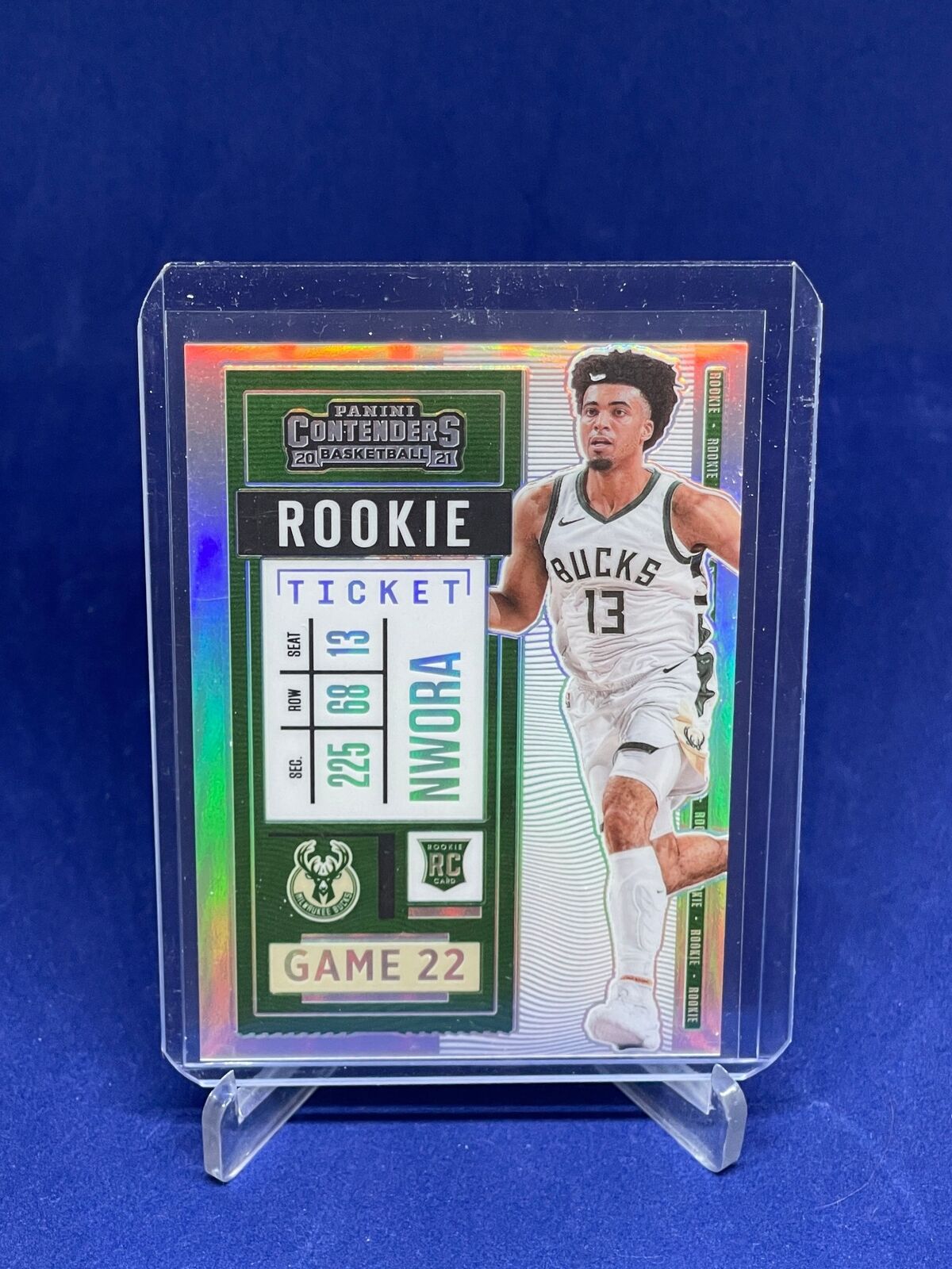 JORDAN NWORA 2020-21 CONTENDERS ROOKIE TICKET VARIATION SILVER PRIZM RC SP #130
