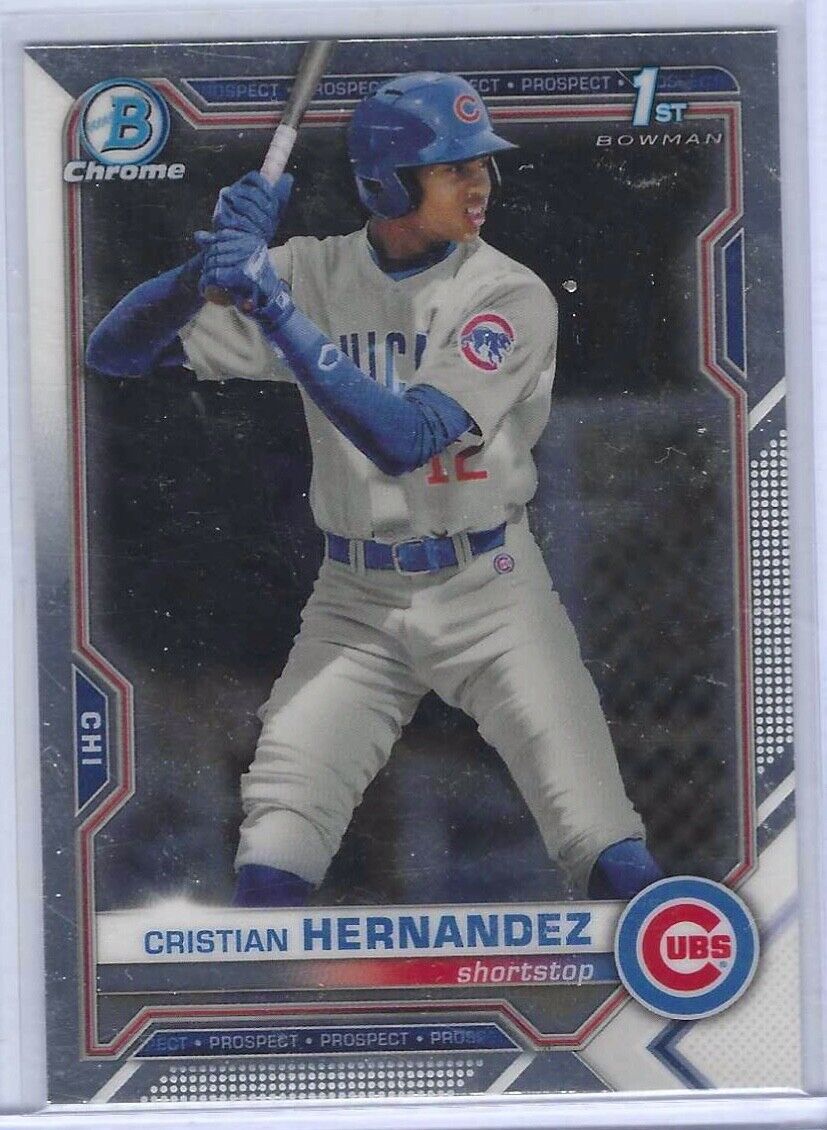 CRISTIAN HERNANDEZ 2021 BOWMAN CHROME 1ST BOWMAN PROSPECT #BCP-171
