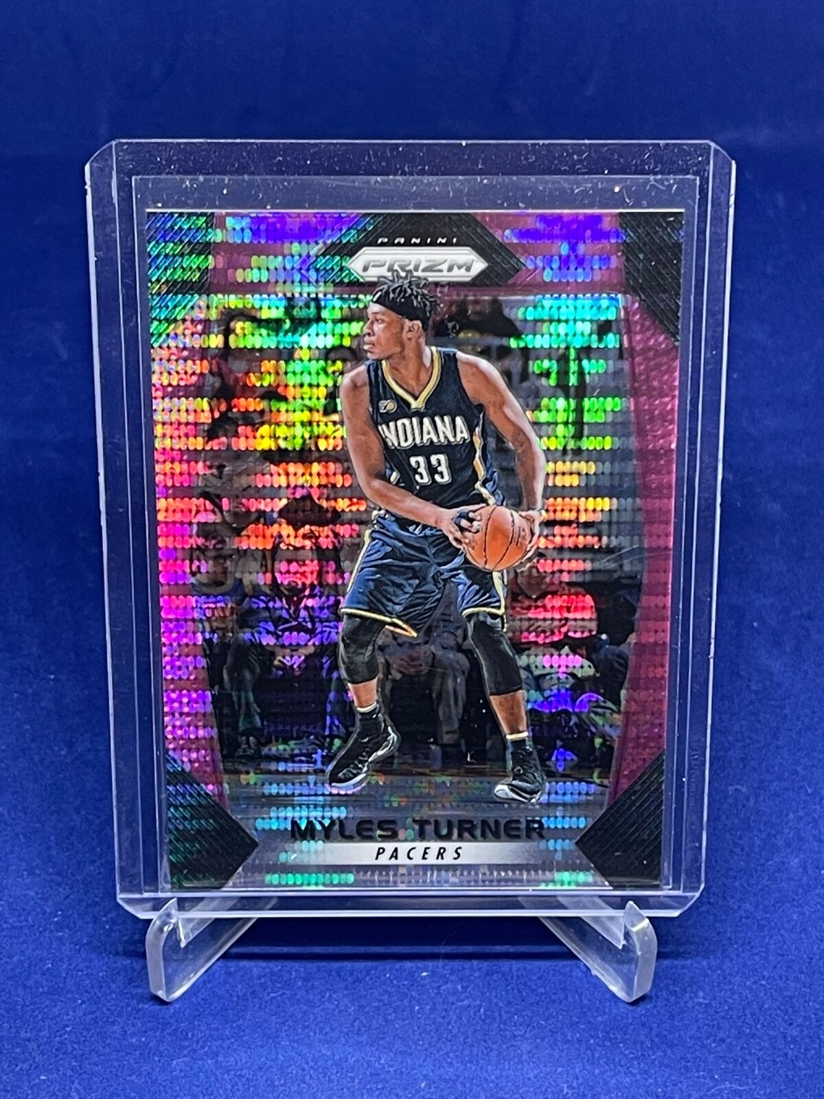 MYLES TURNER 2017-18 PANINI PRIZM PINK PULSAR PRIZM #D 16/42