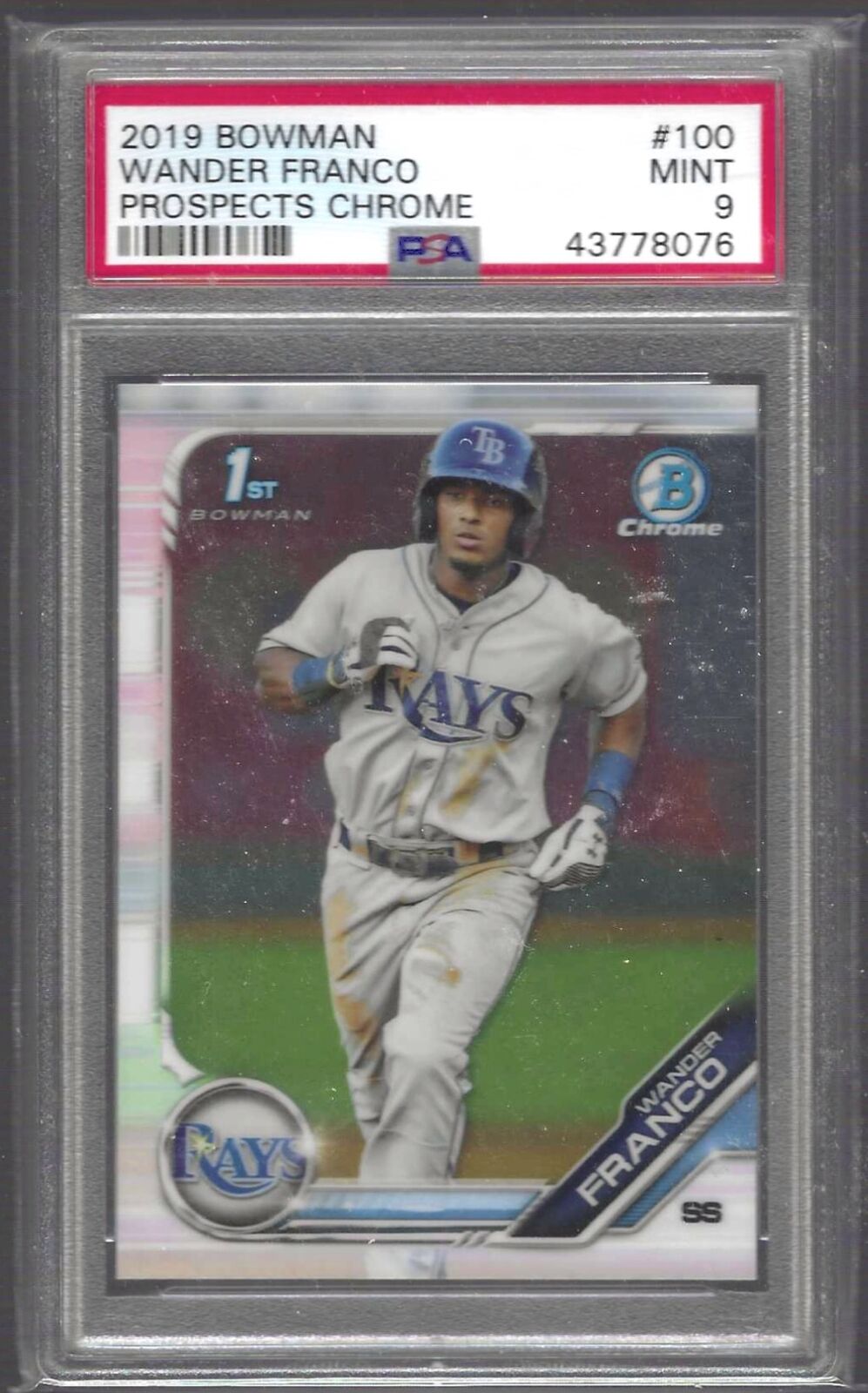 WANDER FRANCO 2019 BOWMAN CHROME 1ST BOWMAN PROSPECT PSA 9 MINT