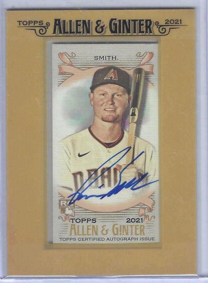 PAVIN SMITH 2021 TOPPS ALLEN AND GINTER MINI FRAMED ON CARD AUTO RC #FMA-PS