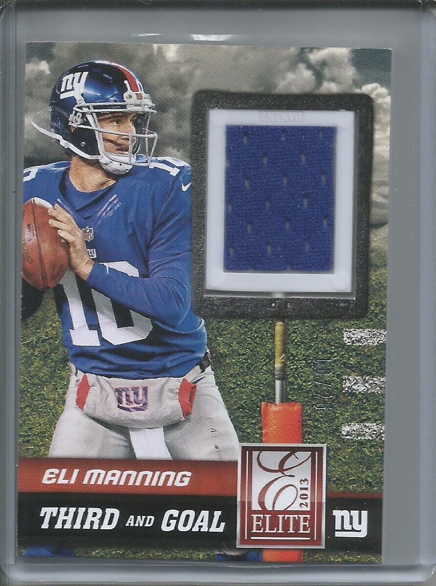 1/1 ELI MANNING 2013 DONRUSS ELITE THIRD AND GOAL JERSEY #D 10/25 HIS JERSEY #10