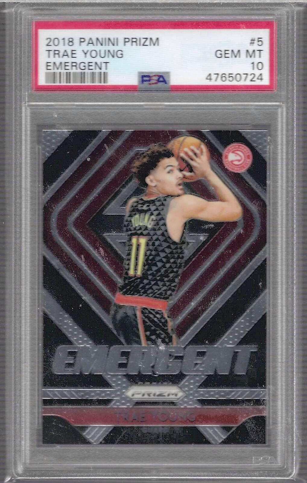 TRAE YOUNG 2018 PANINI PRIZM EMERGENT INSERT ROOKIE RC PSA 10 GEM MINT