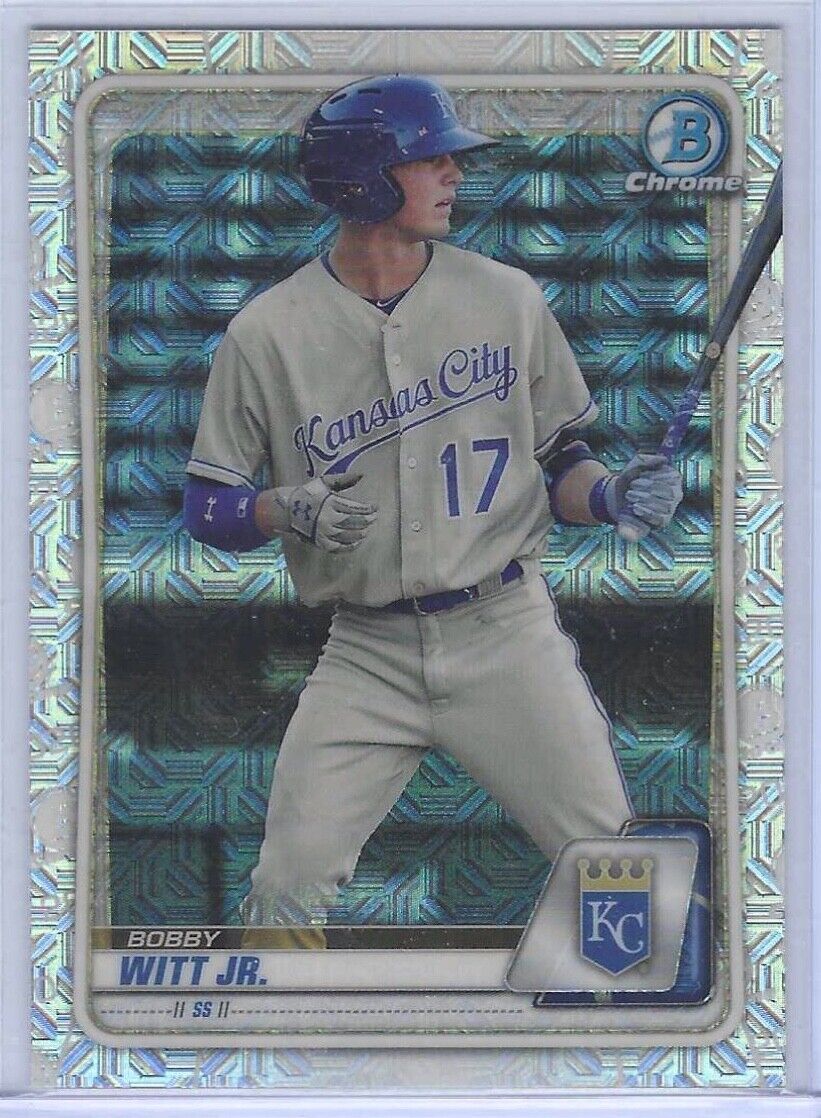 BOBBY WITT JR 2020 BOWMAN CHROME SILVER MEGA REFRACTOR PROSPECT #BCP-160