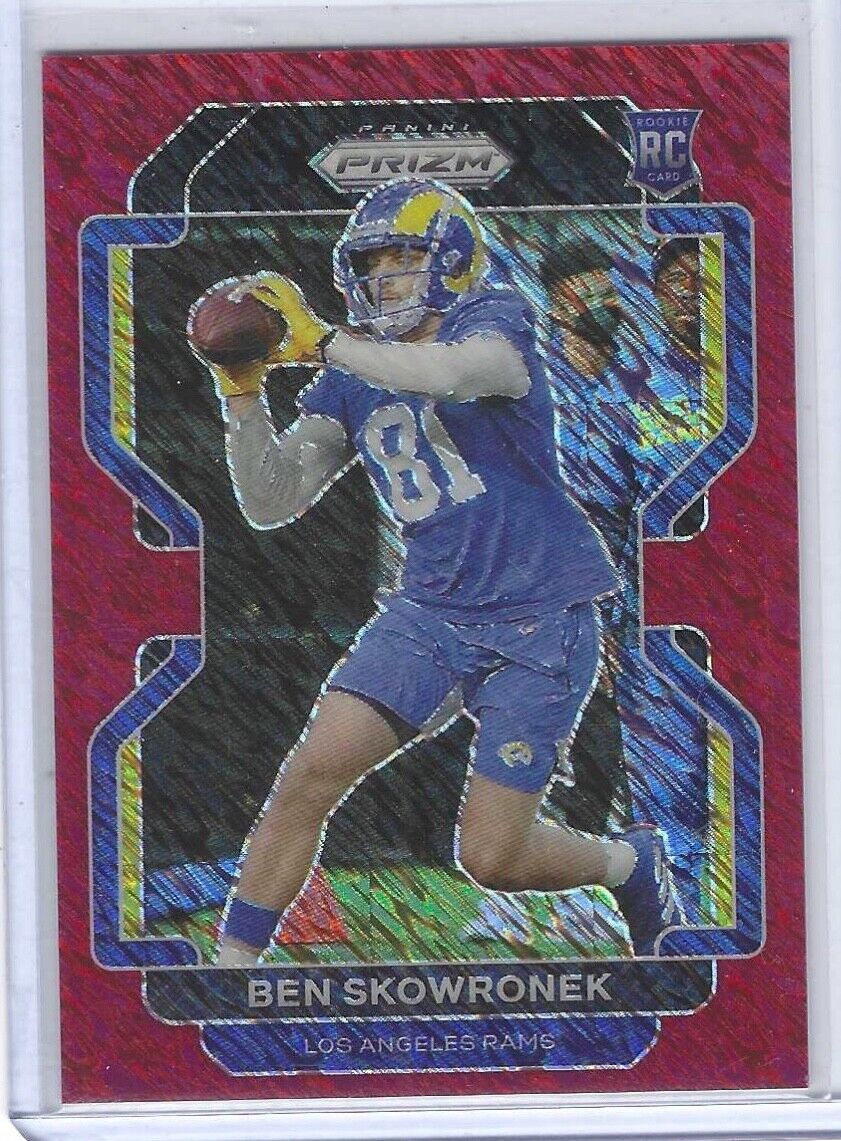 BEN SKOWRONEK 2021 PANINI PRIZM RED SHIMMER FOTL PRIZM ROOKIE RC #D 09/35