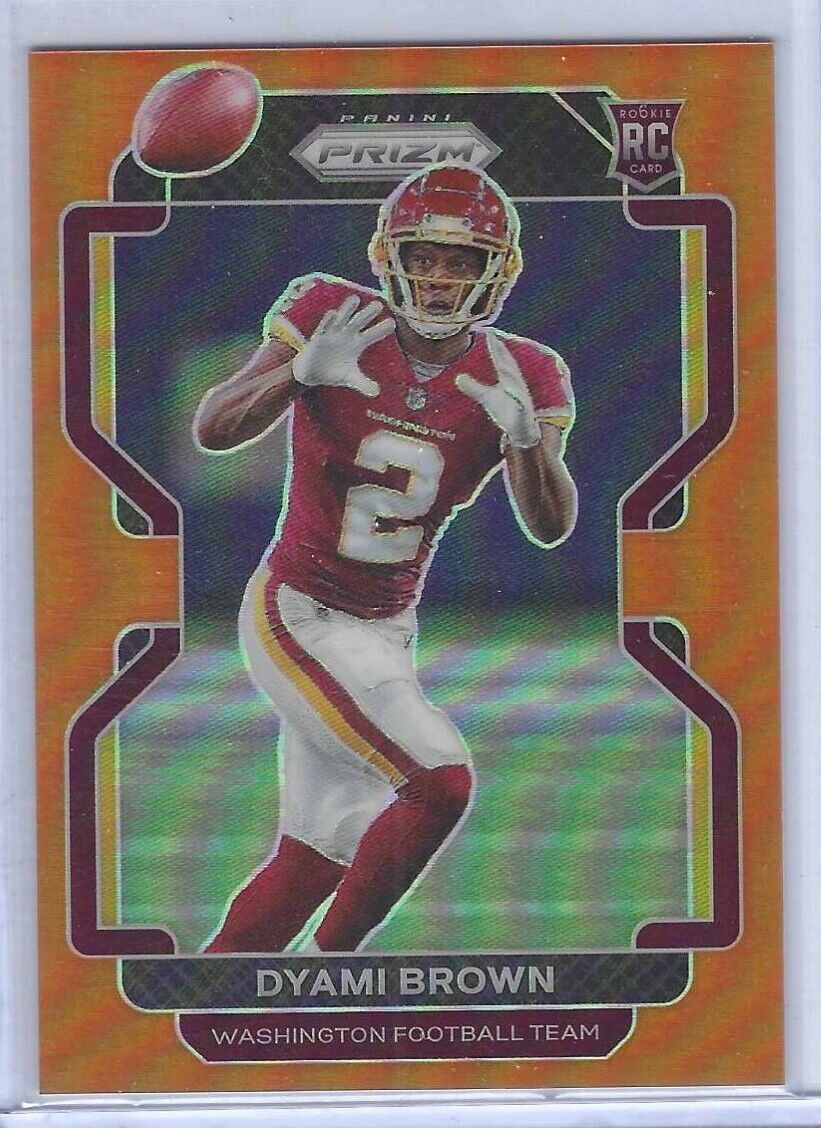 DYAMI BROWN 2021 PANINI PRIZM ORANGE PRIZM ROOKIE RC #D 077/249