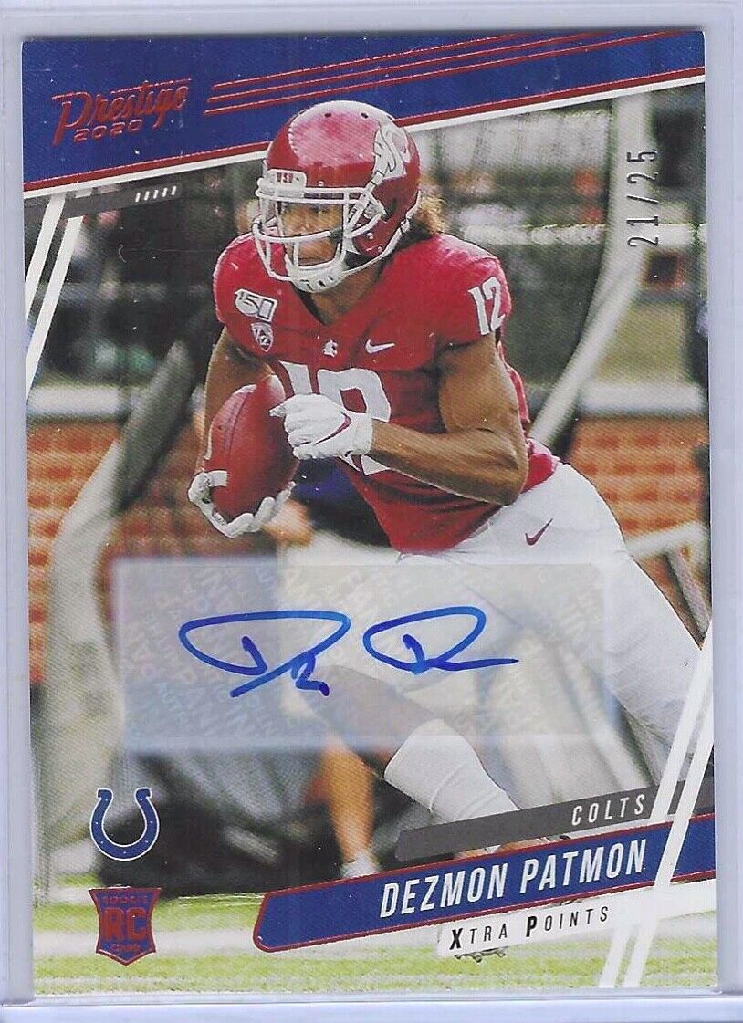 DEZMON PATMON 2020 PANINI PRESTIGE ORANGE XTRA POINTS ROOKIE AUTO RC #D 21/25