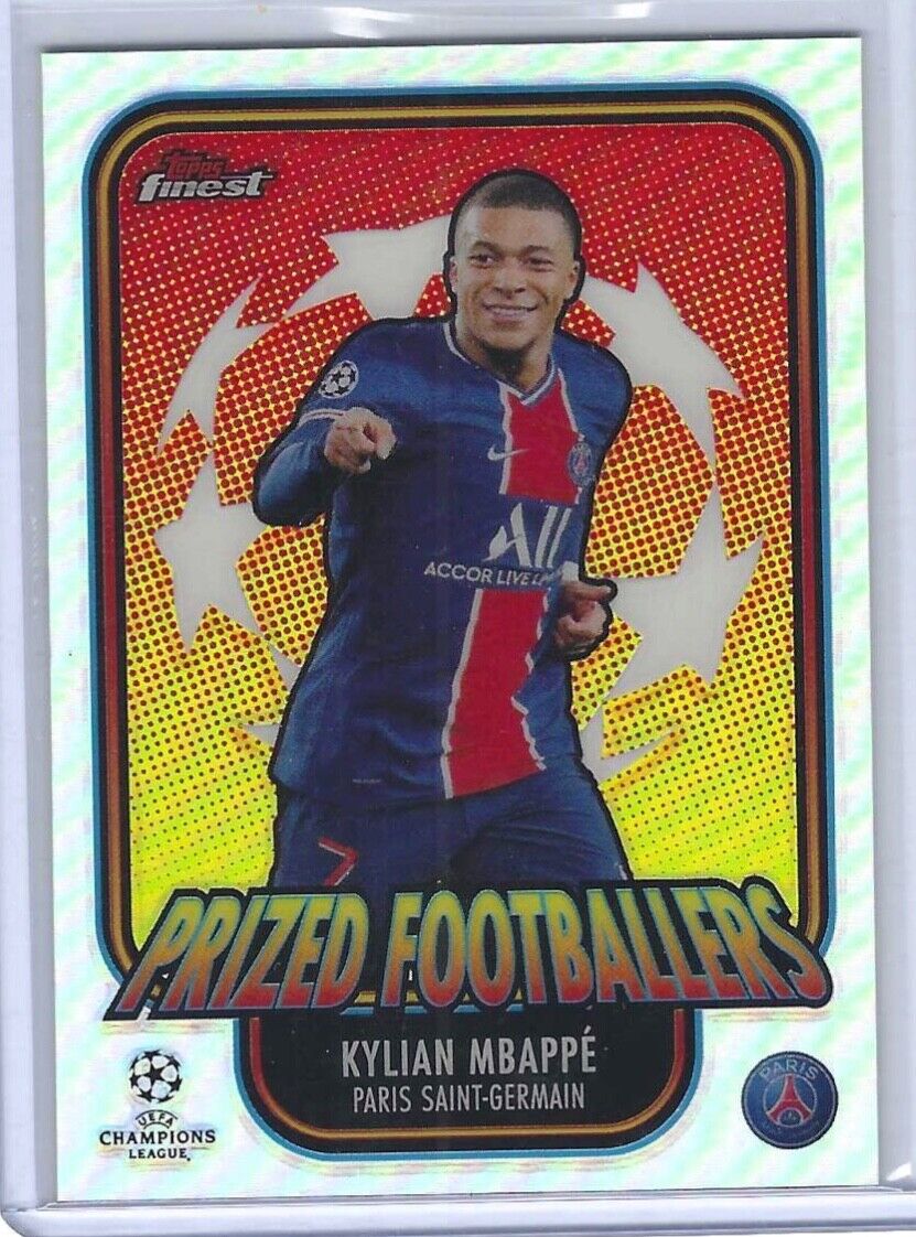 KYLIAN MBAPPE 2020-21 TOPPS FINEST REFRACTOR PRIZED FOOTBALLERS #PF-KM